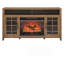 Meuble télé 55 po avec foyer électrique encastrable KD, couleur bois de grange récupéré-594672811