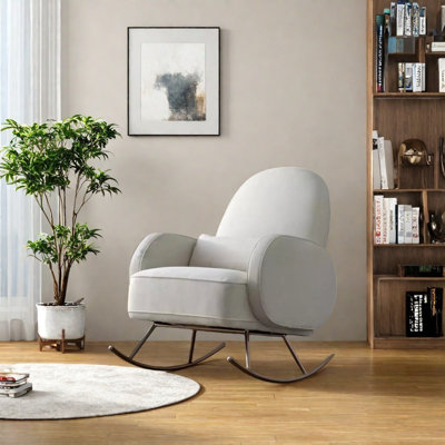 Chaise berçante ergonomique en pin