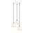 Scandinavian Style Chandelier, White Iron Body, 15.7 in Diameter x 43.7 in Height | Adjustable Height, 3 x E27 Max 40W Sockets | Elegant & Modern Lighting Fixture for Living Room, Dining Room & Entryway-945602922