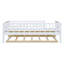 Lit de jour simple en bois avec couchette et garde-corps, blanc-1137211491-1137211488