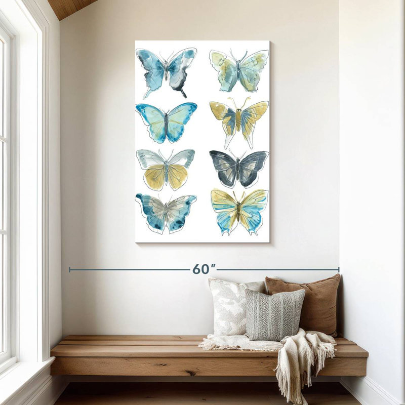 Brampt Butterfly Blues I, 45" H x 30" W