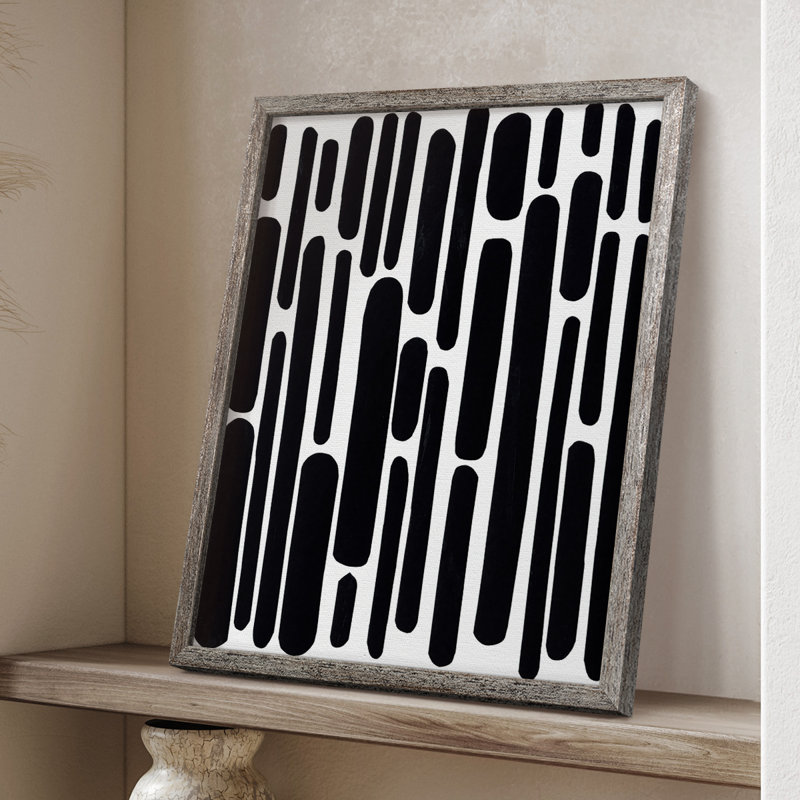 Shuffle I Framed Print - Solid Wood, 11" H x 9" W