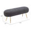 Banc rembourré en polyester 