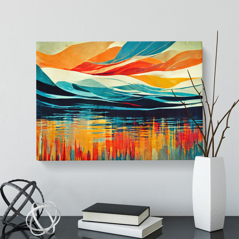 Bold Abstract River Vol.1 - Wrapped Canvas, 35cm H x 50cm W x 3cm D