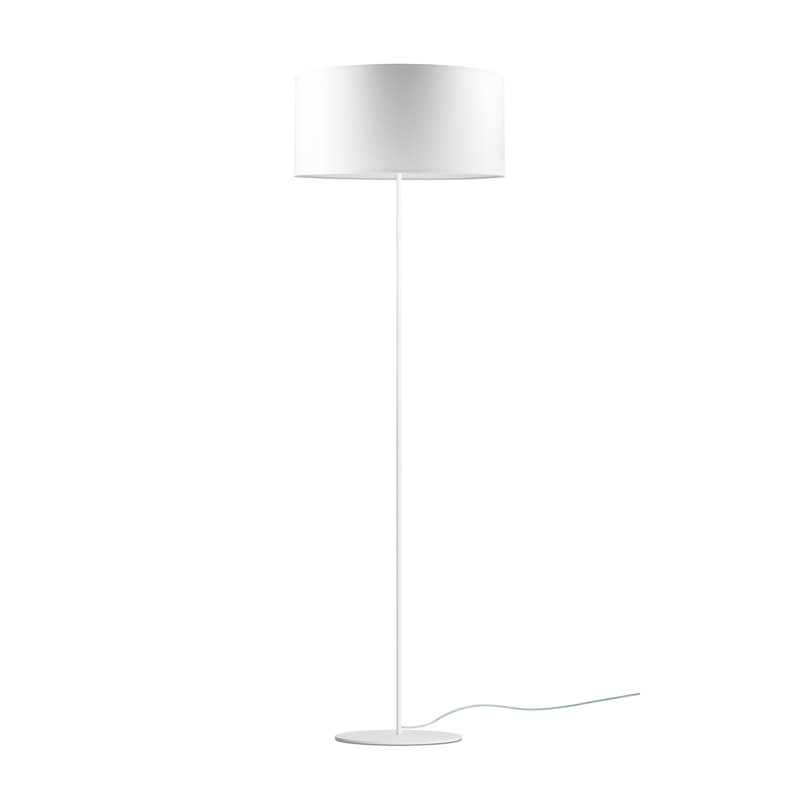 Mika 160cm Traditional Floor Lamp, White, White