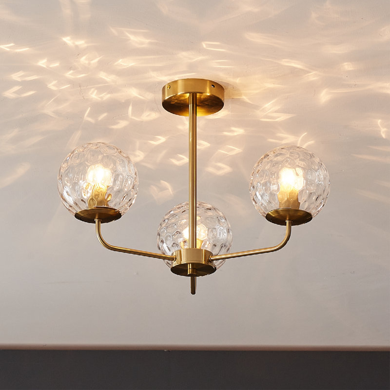 Moonya Glass Semi Flush Mount