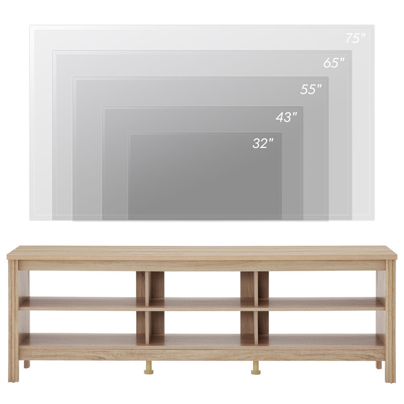 Crédence de rangement l 70 po Darsy, Chêne