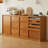 70.87"Simple brown solid wood dining sideboard for wall storage