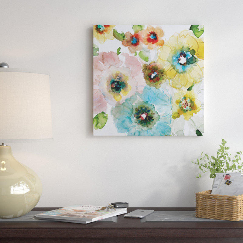 «Blooming of Spring I», reproduction de peinture à l'huile sur toile tendue, H 16 po x l 16 po x P 1,5 po, Toile tendue