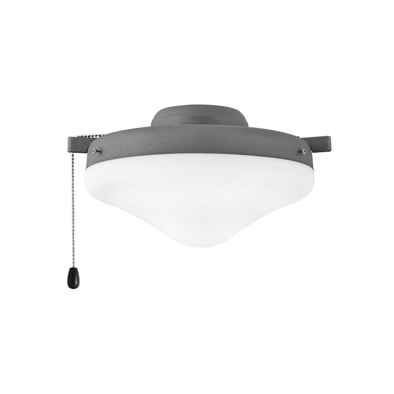 Glass Ceiling Fan Light Kit, Graphite