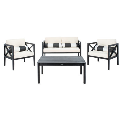 Mondovi Eucalyptus 4 - Person Patio Conversation Set with Cushions