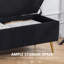 Banc de rangement avec repose-pieds avec pieds en acier, coffre de rangement de 43 po-1294547389