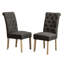 Chaises de salle à manger 2 en bois massif Habit, gris anthracite, revêtement moderne, base élégante à 2 sièges, rembourrage confortable, apparence élégante-1945476816-1945476813
