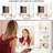 61" Make Up Vanity Desk With Mirror And Lights, 3 Lighting Modes Vanity Organizer With Adjustable Brightness-1989291785