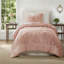 Ensemble de literie pour lit très grand romantique 3 pièces en polyester rose avec motif floral toutes saisons