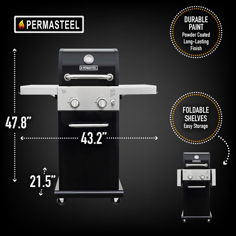 https://assets.wfcdn.com/im/55595061/resize-h755-w755%5Ecompr-r85/1475/147572701/Permasteel+2-Burner+Compact+Propane+Gas+Grill+with+Foldable+Side+Tables+and+Grilling+Tool+Hooks.jpg