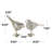 Glam Polystone Bird Decorative Sculpture with Origami Accents-1698253832