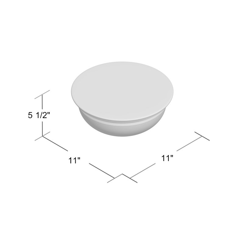 Byron Glass Flush Mount, White, Brushed Aged Bronze