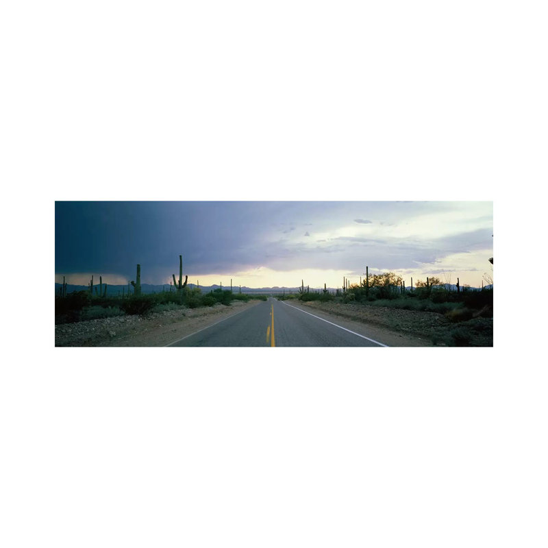 Desert Road Near Tucson Arizona USA - Wrapped Canvas Panoramic Print, 182.88 cm H x 60.96 cm W