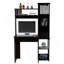 Bureau, cinq tablettes, deux tablettes supérieures, noir-2082841993