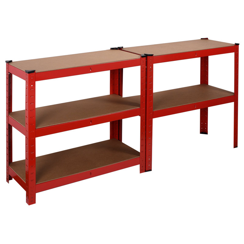 70 cm W Adjustable Height Shelving Unit, Red