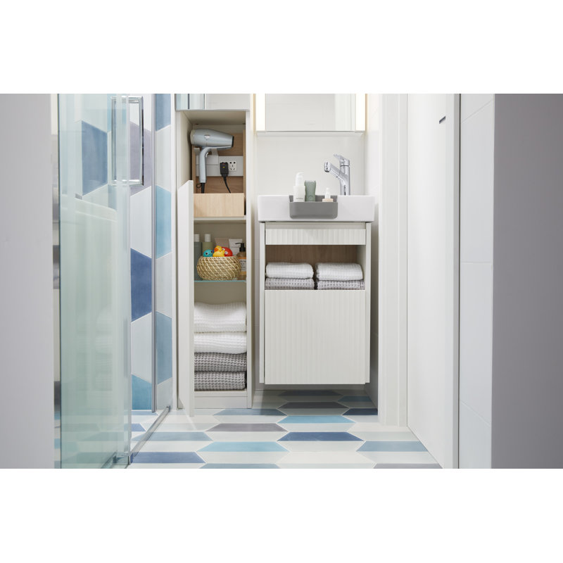 Spacity 16-3/4 In. Wall-Hung Bathroom Vanity Cabinet, White