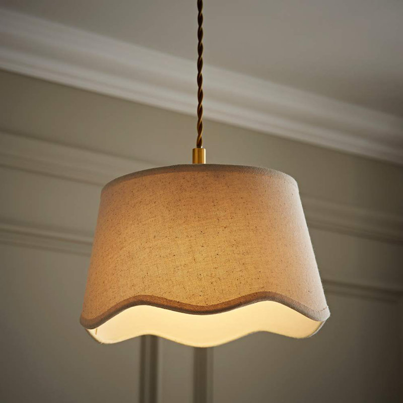 Alazar Linen Blend Empire Lamp Shade ( Slip-On ), 15cm H x 25cm W x 25cm D, Cream