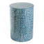 Tabouret de jardin bleu, table d'appoint Capiz