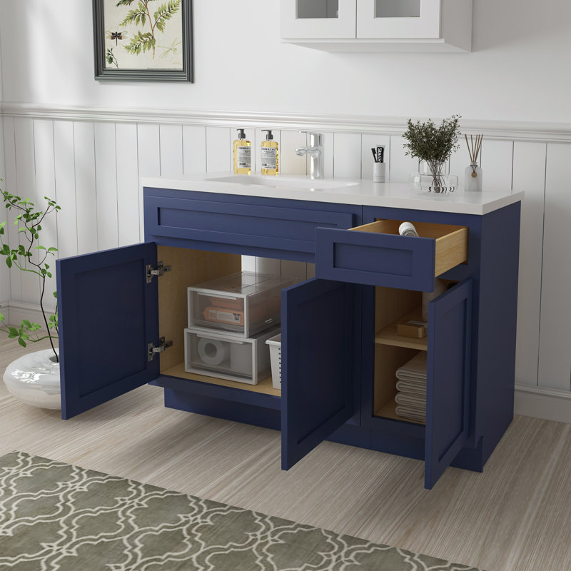 54'' Single Bathroom Vanity Base Only, Blue