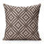 Housses de coussin en lin texturé beige et brun brodé 20 x 20 - Ensemble de cadeaux de Noël élégants