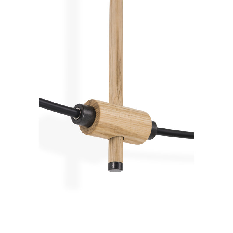 Bilbao Skeleton Clock, Black/Oak
