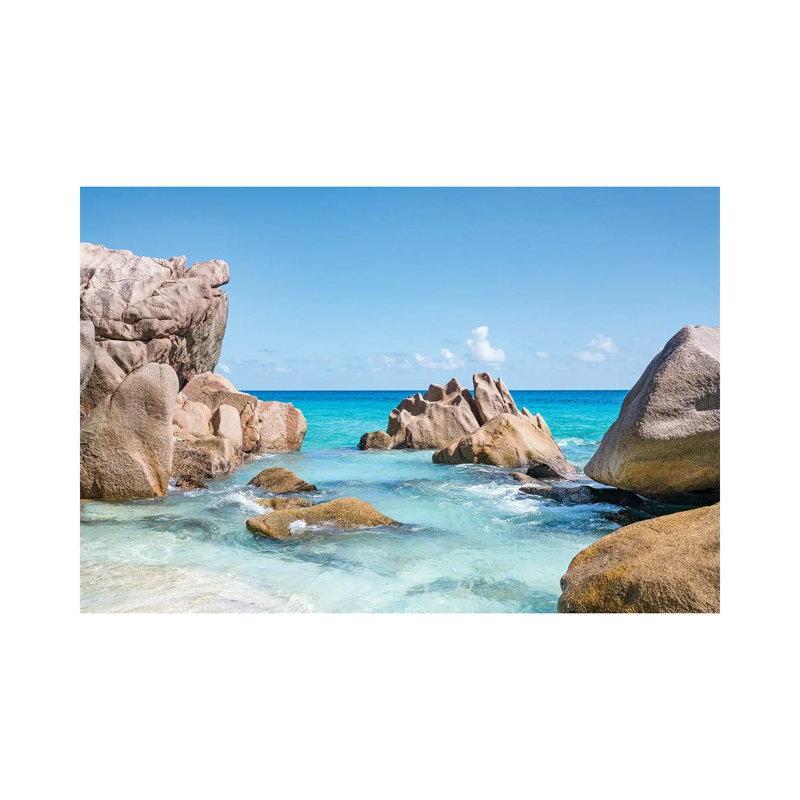 Anse Patates Beach On The Island Of La Digue, Seychelles by Jan Becke - Wrapped Canvas Print