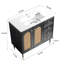 Meuble-lavabo autoportant de 23 po avec lavabo et portes à fermeture douce-112367456
