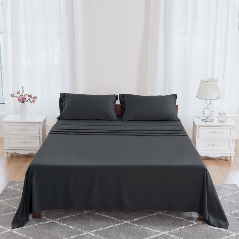 Godslep Sateen Sheet Set, Light Blue, Queen
