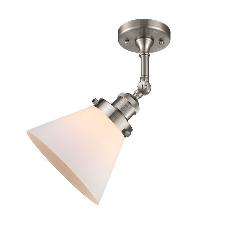 Éclairage de meuble-lavabo inclinable 2 lumières Cone, Boîtier blanc mat, Ampoule à DEL rétro de 6 watts