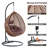 Chaviano Outdoor/Indoor Wicker Egg Chair with C-Stand, Teardrop Swing Chair with UV-Resistant Cushion for Patio, Garden & Porch-68934576
