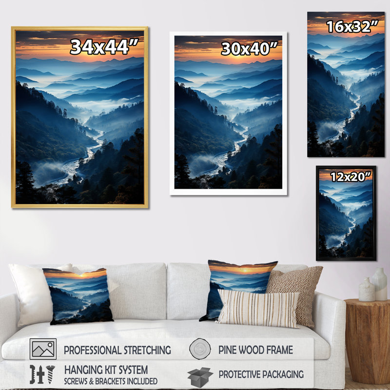 États-Unis, Great Smoky Mountains - États-Unis, impressions encadrées, H 20 po x l 12 po x P 1 po, Cadre simple noir
