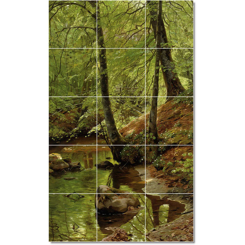 Carreau de céramique décorative 18 po x 30 po 6 po x 6 po, Peder Mork Monsted Country W22817