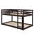 Wood Twin Over Twin Low Bunk Bed With Ladder-1014741959