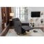 Chaise berçante pivotante inclinable en tissu de lin 038-523470790