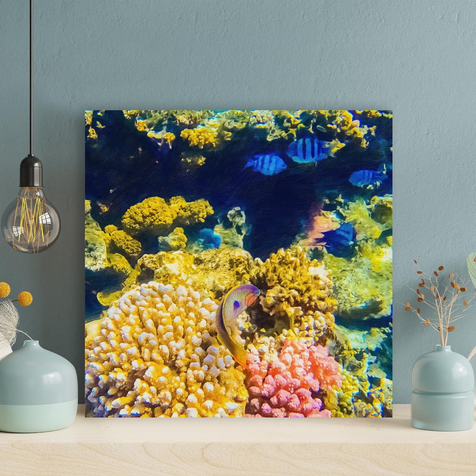 Underwater Yellow -aqua Art Print by Natalia Rudzina - Fine Art America