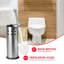 Ensemble de brosse de toilette ventilée | Brosse et support pour cuvette de toilette en acier inoxydable | Supports pour salles de bain | Porte-brosse moderne et contemporain