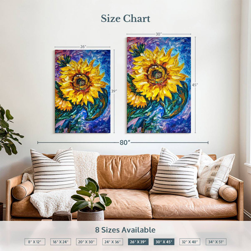 Harnek That Sunflower, 39" H x 26" W