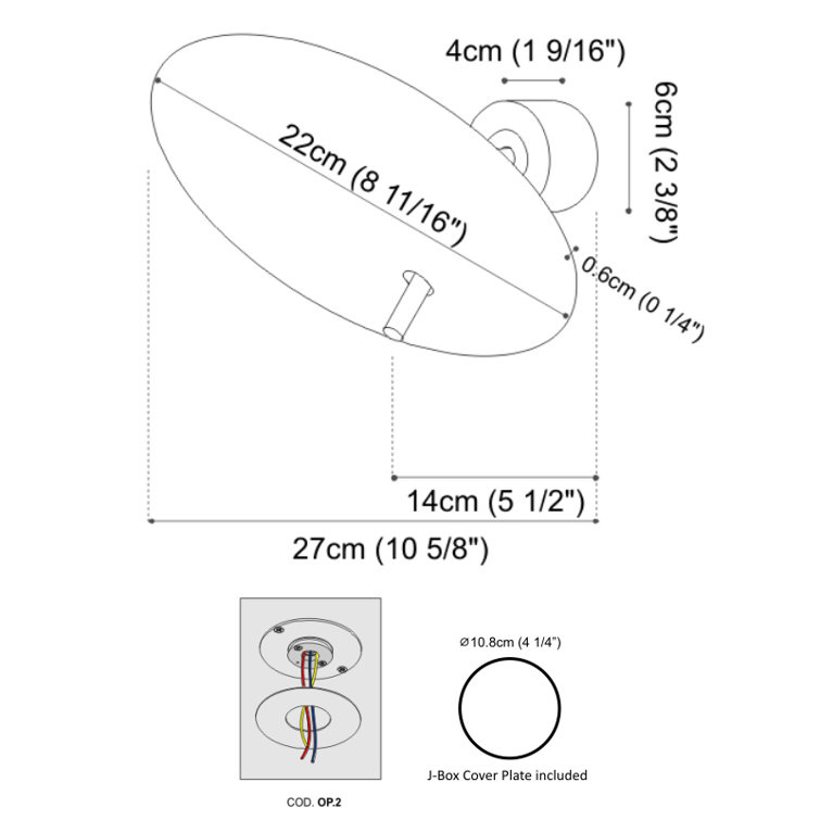 Lua LED Dimmable Armed Sconce