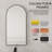 Arched Bathroom Medicine Cabinet With Mirror & Shelves,Right Open,Recessed-1139272572-1112545231