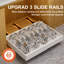 Organisateur d'armoire coulissant, tiroir de cuisine coulissant extensible avec 4 séparateurs, blanc, paquet de 1-2030889780