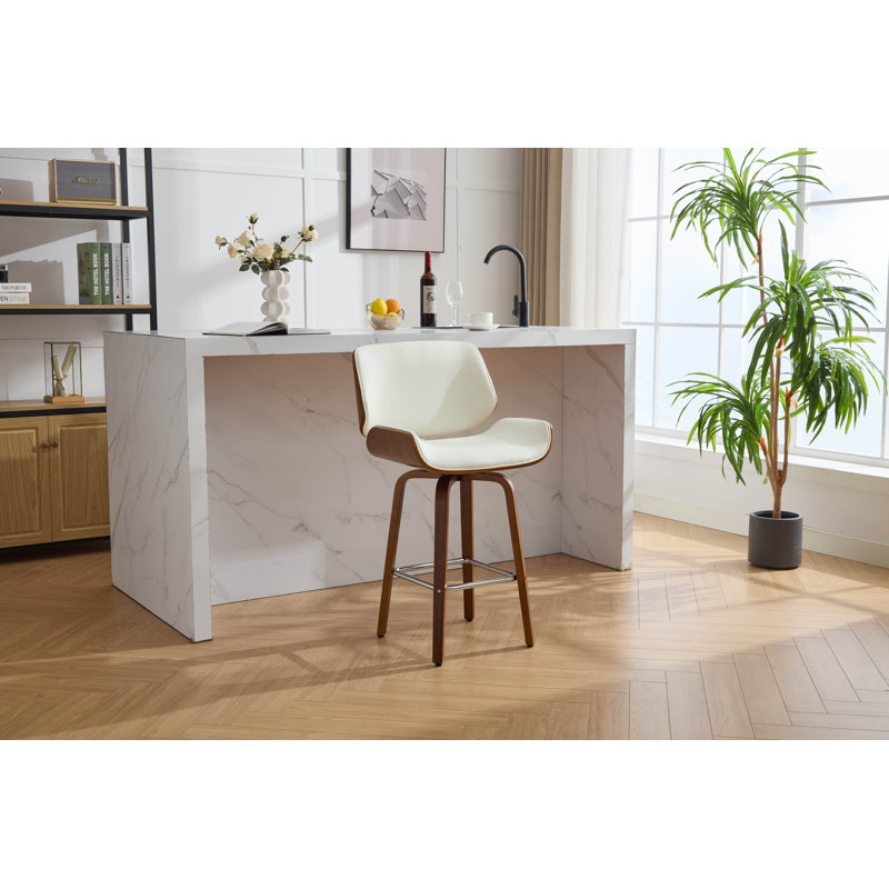 Tabouret tournant 25,98 "Agarita, Blanc