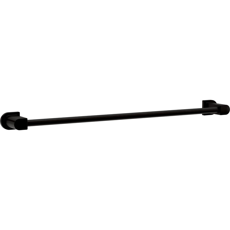 Barre à serviettes murale Xander 1, Noir mat, H 1,69 po x L 25,93 po x P 2,98 po