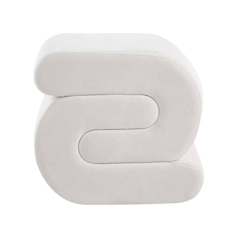 50cm Wide Irregular Solid Colour Pouffe Ottoman