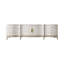 Crédence de rangement simple blanc 86,6 po